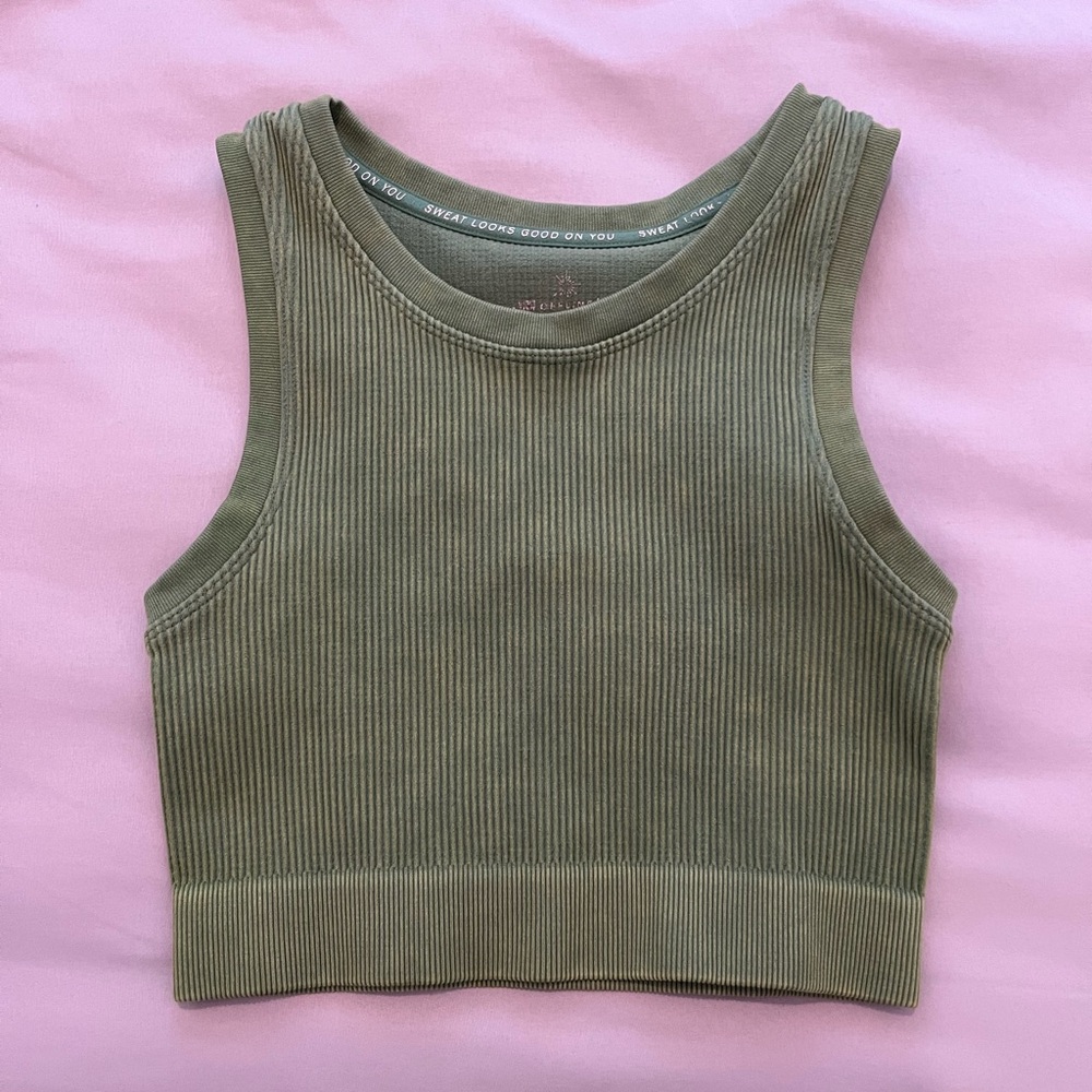 AERIE green athletic workout tank